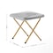Flash Furniture Eleanor 56-in Portable Folding Double Saucer Chair w/2 Folding Ottomans Gray Faux Fur w/Gold Frame FV-FDS-001-2FR-GY-SGD-GG - alternate 10